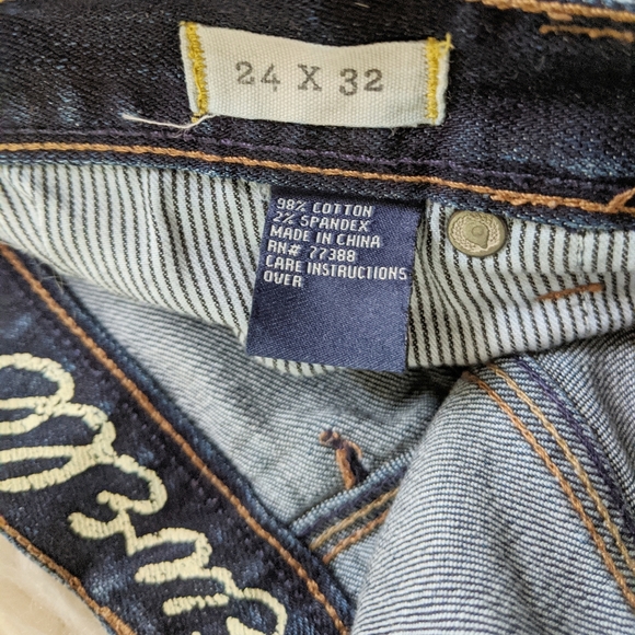 Madewell Distressed Dark Wash Jeans Size 24 - Picture 4 of 5